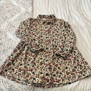 Umgee Floral Mini Dress - Cream and Red